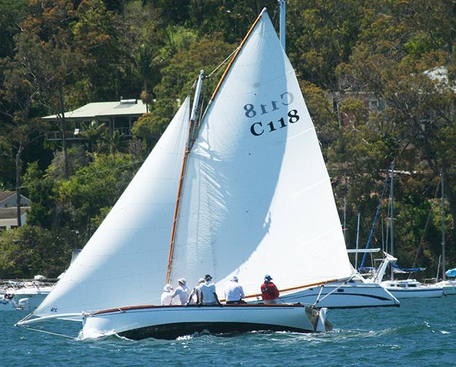 Emily hard pressed on Pittwater © Tracy Wyban